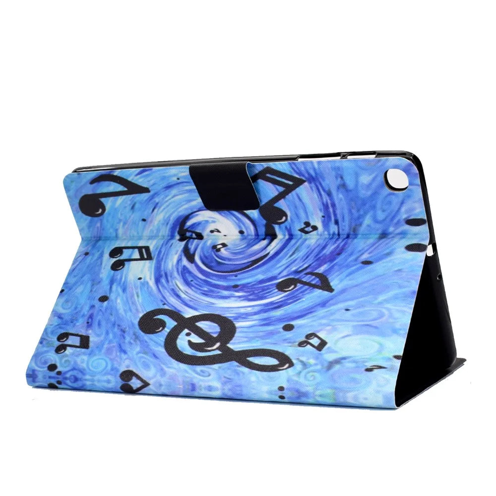 Pattern Printing Card Slots Stand Leather Tablet Cover for Samsung Galaxy Tab A 10.1 (2019) SM-T510 / SM-T515 - Musical Note - 6