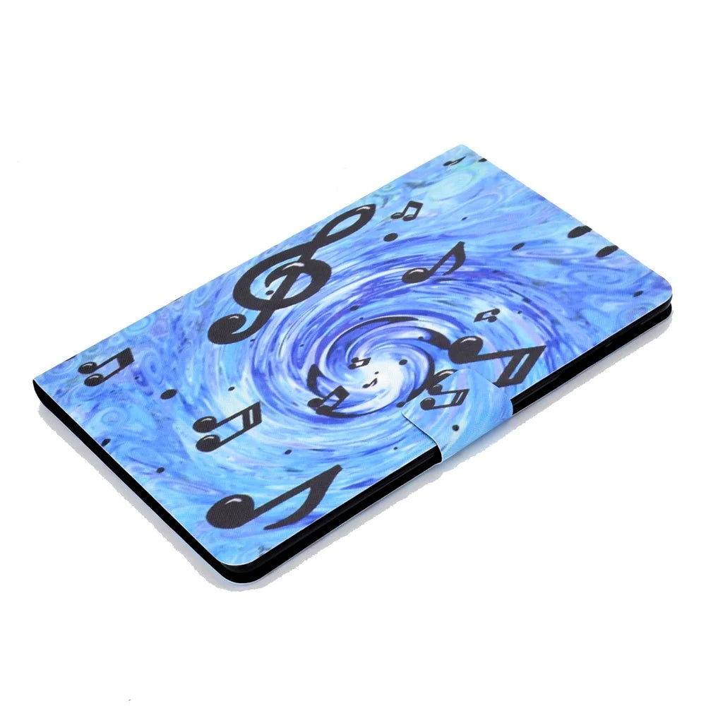 Pattern Printing Card Slots Stand Leather Tablet Cover for Samsung Galaxy Tab A 10.1 (2019) SM-T510 / SM-T515 - Musical Note - 7