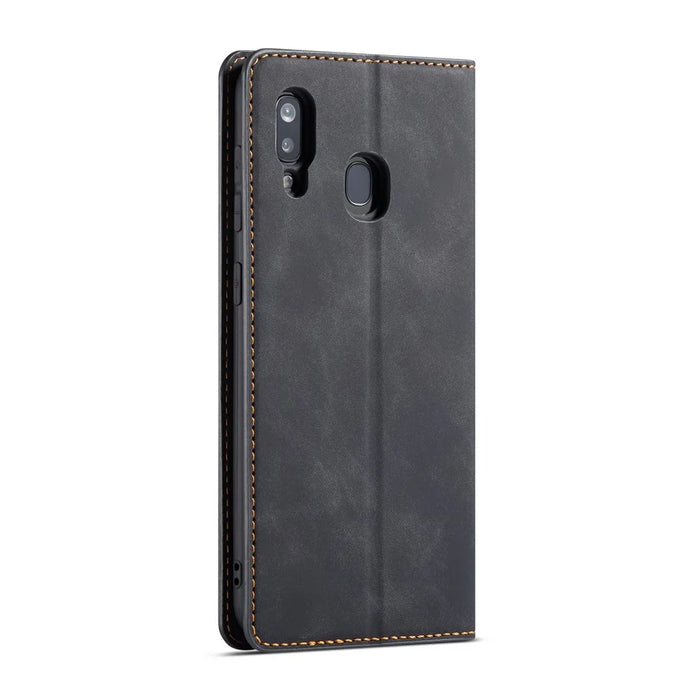 FORWENW Fantasy Series Silky Touch Leather Wallet Case for Samsung Galaxy A40 - Black - 3