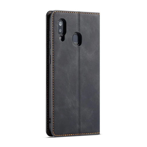 FORWENW Fantasy Series Silky Touch Leather Wallet Stand Case for Samsung Galaxy A20 / A30 - Black - 2