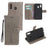 Imprint Tree+Owl Leather Wallet Phone Case for Samsung Galaxy A20e - Grey - 1