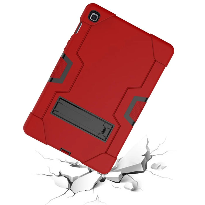 Shock Proof TPU + PC Hybrid Tablet Protective Case with Kickstand for Samsung Galaxy Tab S5e SM-T720 / SM-T725 - Red / Black - 2
