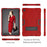 Shock Proof TPU + PC Hybrid Tablet Protective Case with Kickstand for Samsung Galaxy Tab S5e SM-T720 / SM-T725 - Red / Black - 4