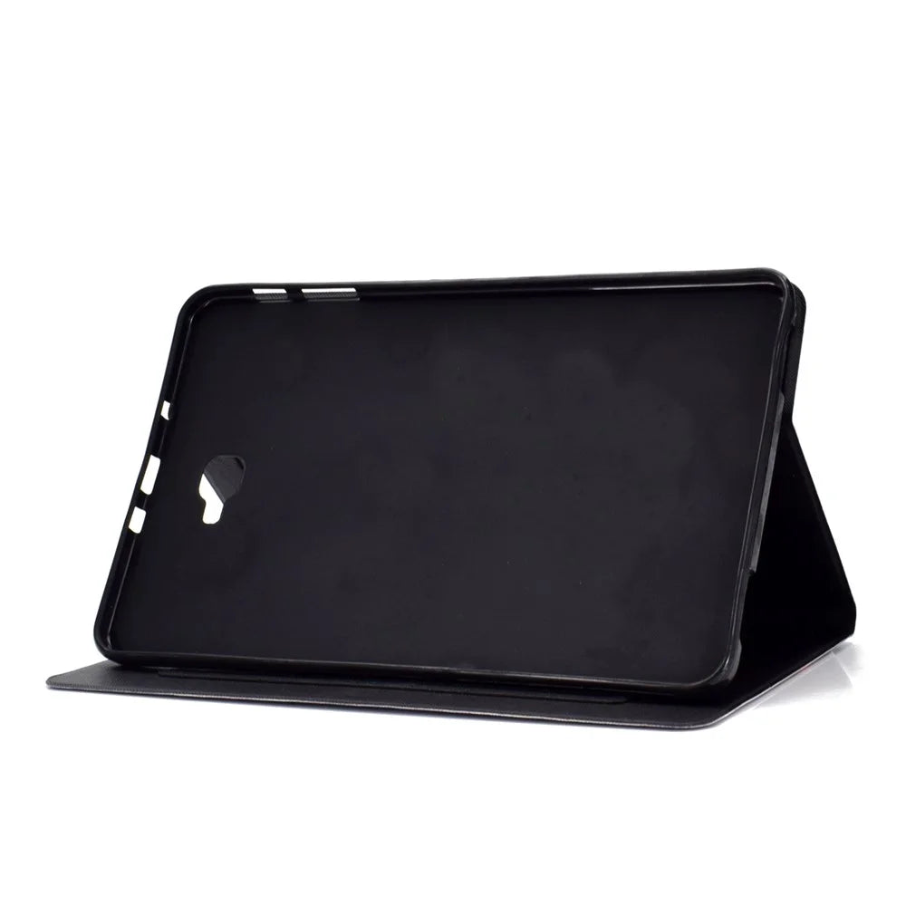 Shock-proof Pattern Printing Card Slot Stand PU Leather Tablet Cover for Samsung Galaxy Tab A 10.1 (2016) T580 - Blue Butterflies - 6