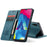 CASEME 013 Series for Samsung Galaxy M10 Retro Flip Leather Phone Case - Blue - 1