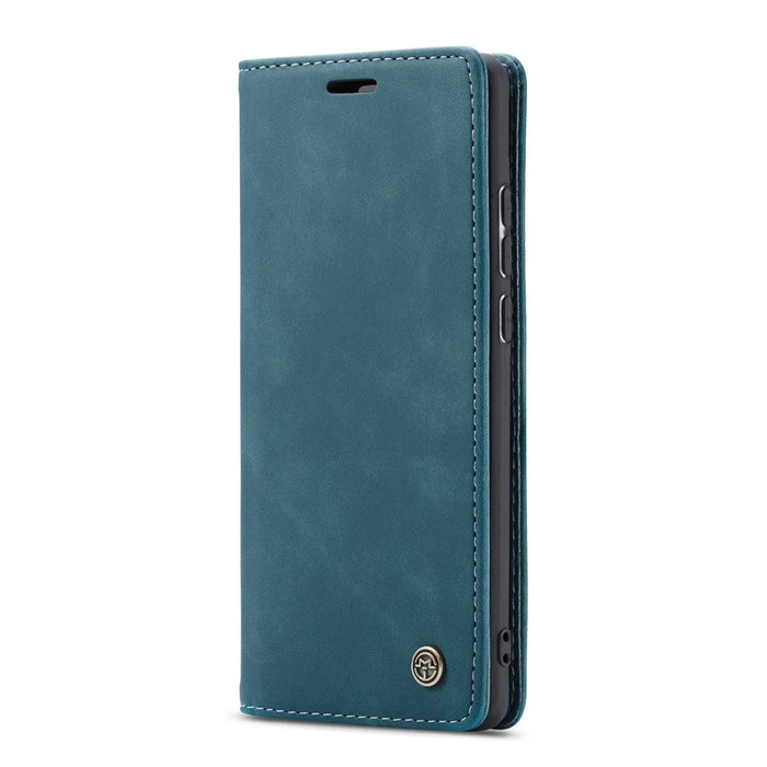 CASEME 013 Series for Samsung Galaxy M10 Retro Flip Leather Phone Case - Blue - 2