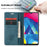 CASEME 013 Series for Samsung Galaxy M10 Retro Flip Leather Phone Case - Blue - 3