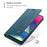 CASEME 013 Series for Samsung Galaxy M10 Retro Flip Leather Phone Case - Blue - 4