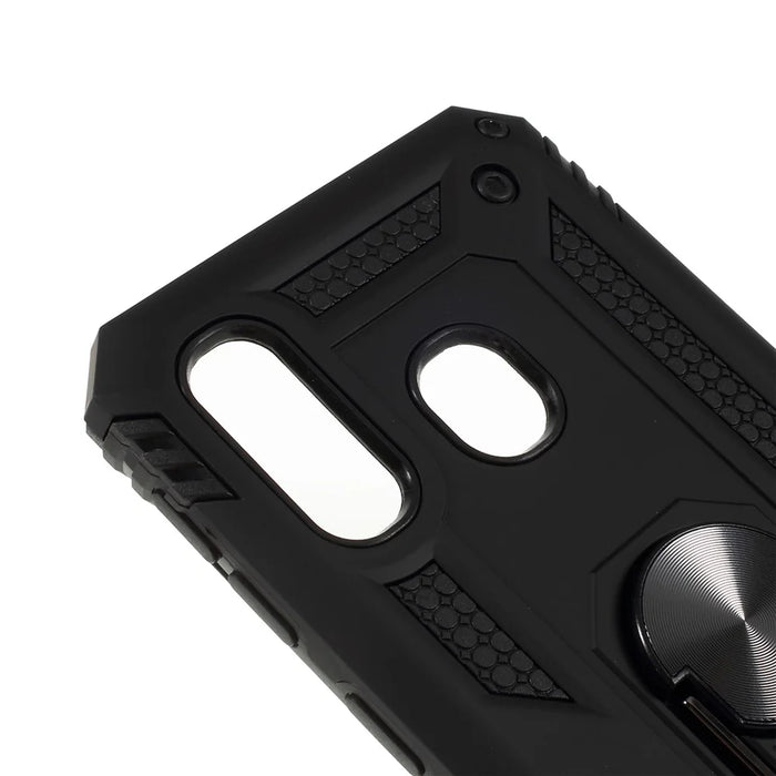 2 in 1 Military Anti-fall Rotation Phone Cover for Samsung Galaxy A40 - Black - 2