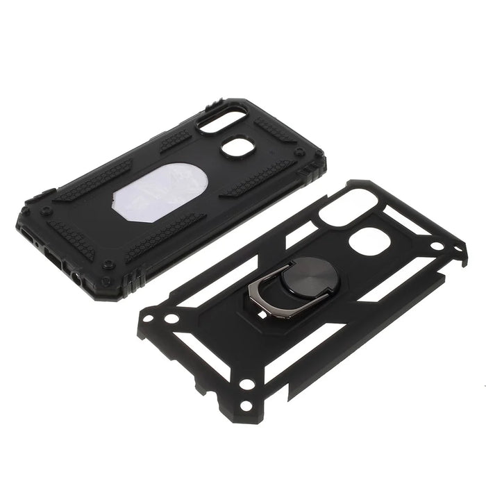 2 in 1 Military Anti-fall Rotation Phone Cover for Samsung Galaxy A40 - Black - 7