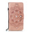 Shiny Diamond Imprint Flower Leather Phone Cover for Samsung Galaxy A20e - Rose Gold - 1