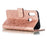 Shiny Diamond Imprint Flower Leather Phone Cover for Samsung Galaxy A20e - Rose Gold - 4