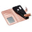 Shiny Diamond Imprint Flower Leather Phone Cover for Samsung Galaxy A20e - Rose Gold - 7