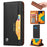 Auto-absorbed Wallet Stand Flip Leather Case for Samsung Galaxy A20e - Black - 1