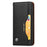 Auto-absorbed Wallet Stand Flip Leather Case for Samsung Galaxy A20e - Black - 3