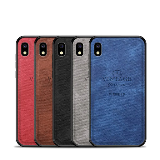 PINWUYO Honorable Series PU Leather Coated PC + TPU Hybrid Case for Samsung Galaxy A10e - Black - 2