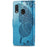 Imprint Butterfly Flower Leather Wallet Case for Samsung Galaxy A20e - Blue - 3