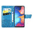 Imprint Butterfly Flower Leather Wallet Case for Samsung Galaxy A20e - Blue - 4