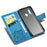Imprint Butterfly Flower Leather Wallet Case for Samsung Galaxy A20e - Blue - 7