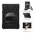 X-Shape 360 Degree Swivel PC + Silicone Combo Kickstand Shell with Shoulder Strap for Samsung Galaxy Tab S5e SM-T720 - Black - 1