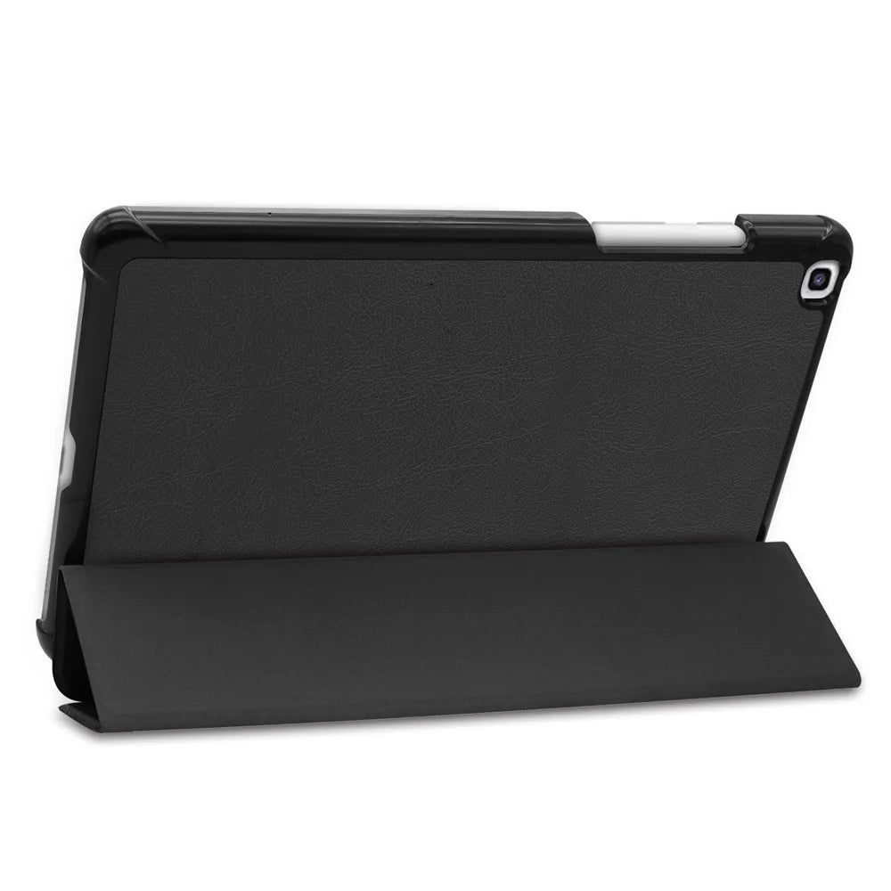 PU Leather Stable Supporting Stand Hard PC Back Shell Coverg for Samsung Galaxy Tab A 8.0 Wi-Fi (2019) T290 / LTE T295 - Black - 6