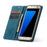 CASEME 013 Series Auto-absorbed Leather Wallet Stand Casing for Samsung Galaxy S7 edge G935 - Blue - 2