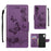 Imprint Butterfly Flowers Leather Stand Wallet Folio Case for Samsung Galaxy Note 10 Plus/Note 10 Plus 5G - Purple - 1