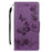 Imprint Butterfly Flowers Leather Stand Wallet Folio Case for Samsung Galaxy Note 10 Plus/Note 10 Plus 5G - Purple - 2