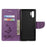 Imprint Butterfly Flowers Leather Stand Wallet Folio Case for Samsung Galaxy Note 10 Plus/Note 10 Plus 5G - Purple - 4