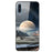 Printing Style Glass+TPU+PC Phone Case Cover for Samsung Galaxy A50/A50s/A30s - White Planet - 1