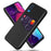Card Holder Phone Shell PC + PU + Cloth Back Cover Casing for Samsung Galaxy A50 / A50s / A30s - Black - 1