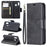 PU Leather Wallet Stand Phone Shell Cover for Samsung Galaxy A20e - Black - 1