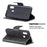 PU Leather Wallet Stand Phone Shell Cover for Samsung Galaxy A20e - Black - 5