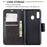 PU Leather Wallet Stand Phone Shell Cover for Samsung Galaxy A20e - Black - 6