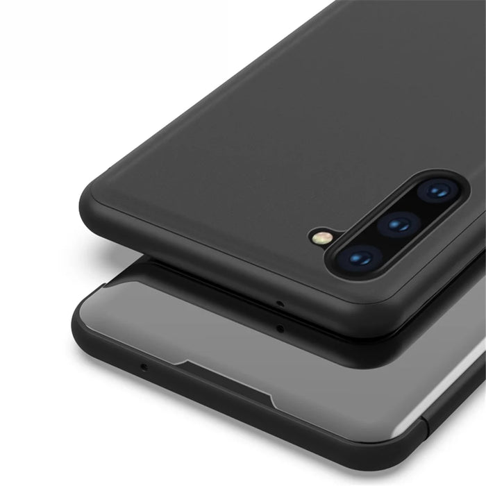 For Samsung Galaxy Note 10 / Note 10 5G Flip Leather Cover with Stand Full Body Protective Phone Case - Black - 5