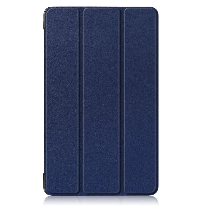 Large Cut-Out Tri-fold Stand Microfiber Lining Drop Protection Leather Case for Samsung Galaxy Tab A 8.0 Wi-Fi (2019) T290 /  LTE T295 T297 - Blue - 2