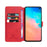 DG.MING Retro Style Leather Wallet Stand Shell Covering Case for Samsung Galaxy S10 5G - Red - 4