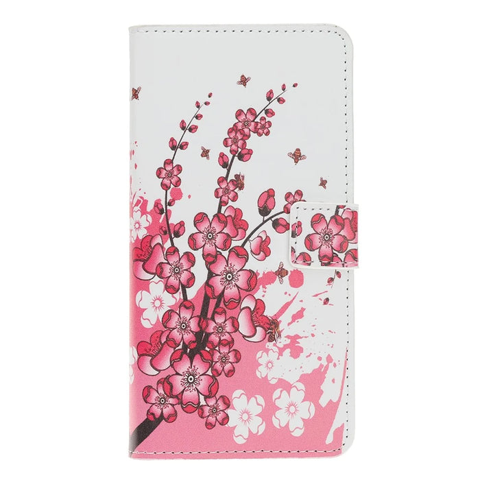 Pattern Printing Leather Wallet Stand Case for Samsung Galaxy Note 10 / Note 10 5G - Plum Blossom - 3