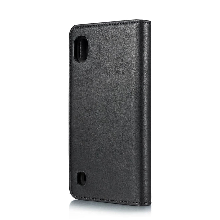 DG.MING Split Leather Phone Cover with Wallet Slot Shell for Samsung Galaxy A10 - Black - 4