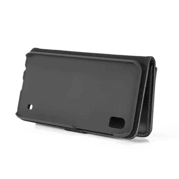 DG.MING Split Leather Phone Cover with Wallet Slot Shell for Samsung Galaxy A10 - Black - 7