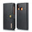 DG.MING Split Leather Phone Shell for Samsung Galaxy A30 / A20 - Black - 2