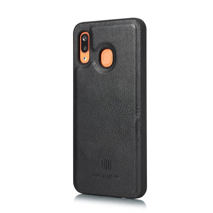 DG.MING Split Leather Phone Shell for Samsung Galaxy A30 / A20 - Black - 5
