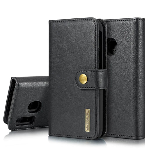DG.MING For Samsung Galaxy A40 Wallet Phone Case Detachable Case Shockproof Shell Flip Protective Cover - Black - 1