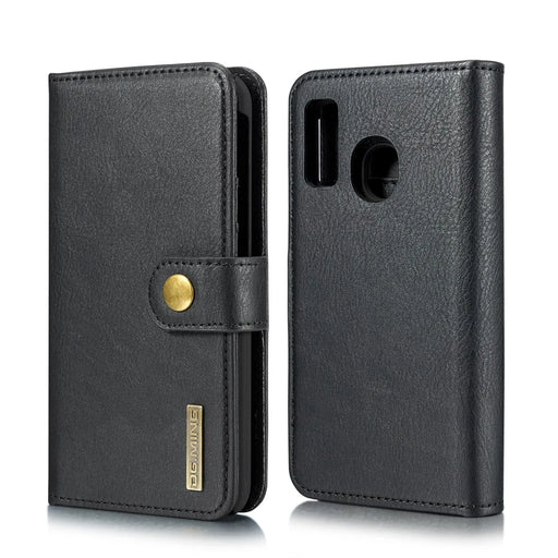 DG.MING For Samsung Galaxy A40 Wallet Phone Case Detachable Case Shockproof Shell Flip Protective Cover - Black - 2