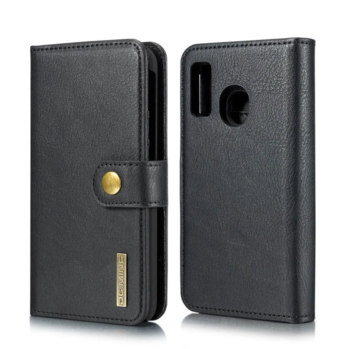 DG.MING For Samsung Galaxy A40 Wallet Phone Case Detachable Case Shockproof Shell Flip Protective Cover - Black - 2