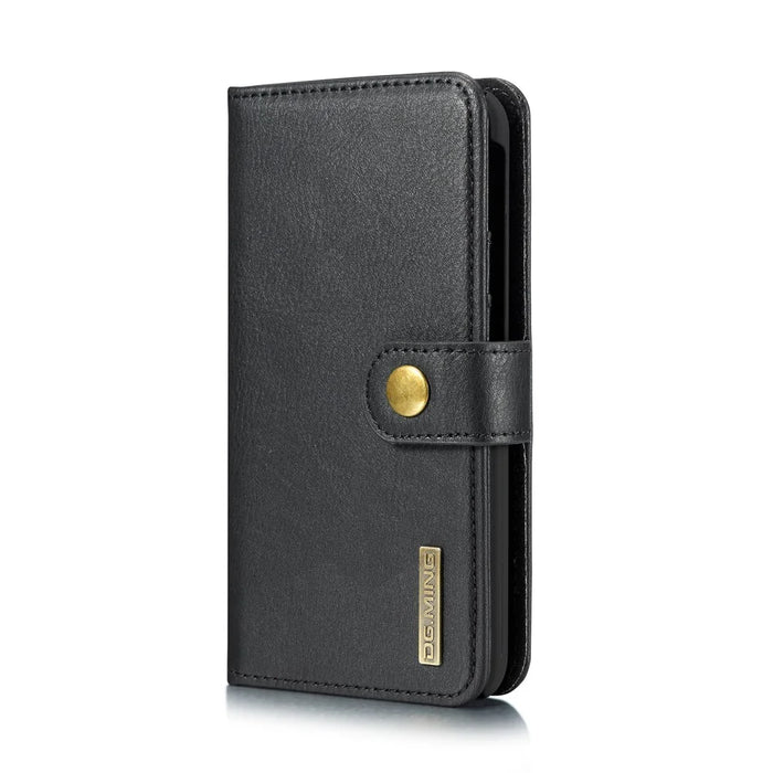 DG.MING For Samsung Galaxy A40 Wallet Phone Case Detachable Case Shockproof Shell Flip Protective Cover - Black - 3