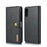 DG.MING Split Leather Phone Case Shell for Samsung Galaxy A50 / A50s / A30s - Black - 2