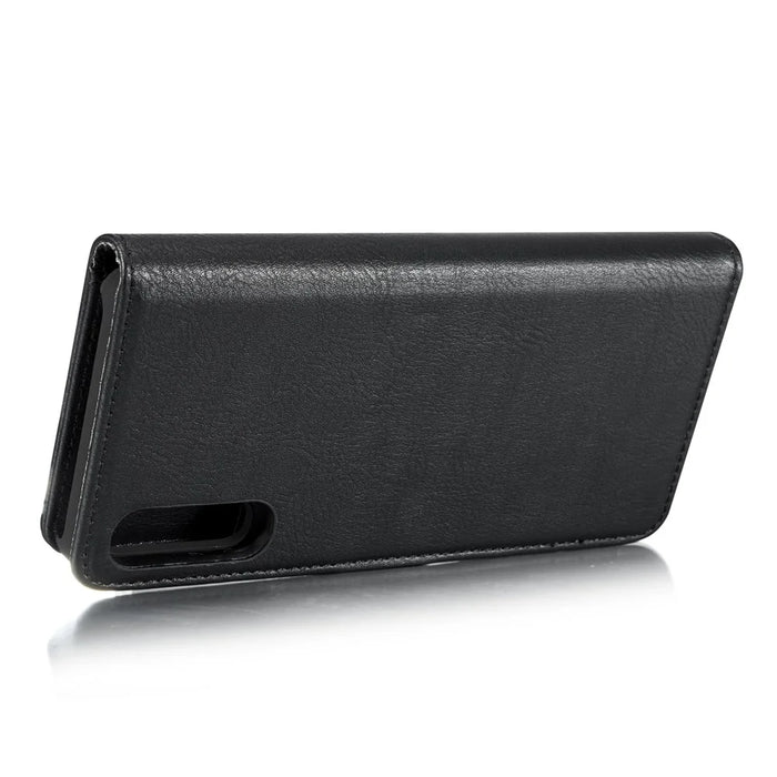 DG.MING Split Leather Phone Case Shell for Samsung Galaxy A50 / A50s / A30s - Black - 6
