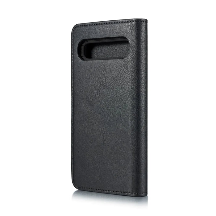 DG.MING Split Leather Phone Shell with Wallet Slot for Samsung Galaxy S10 5G - Black - 4