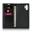 Crazy Horse Skin Genuine Leather Wallet Phone Case for Samsung Galaxy Note 10 Plus / 10 Plus 5G - Black - 4